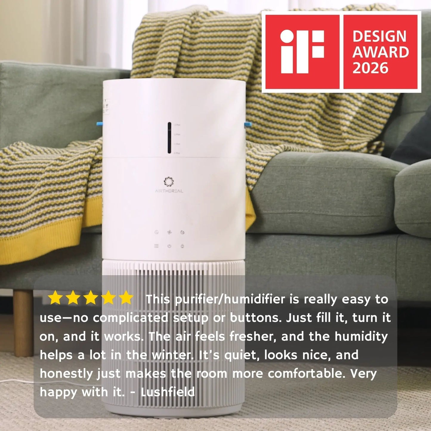 Ethereal Rain AEH300 Air Purifier & Humidifier Combo - European version from PriceLows™