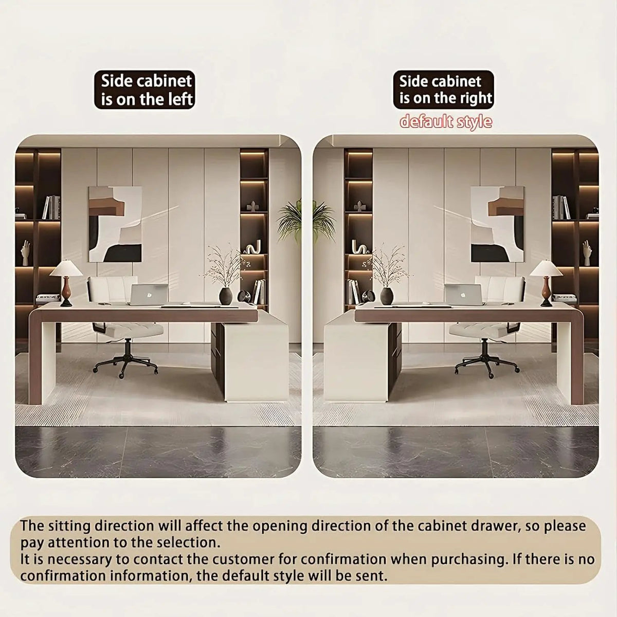 Premium L Shaped Executive Desk 72In Multifunctional from PriceLows™