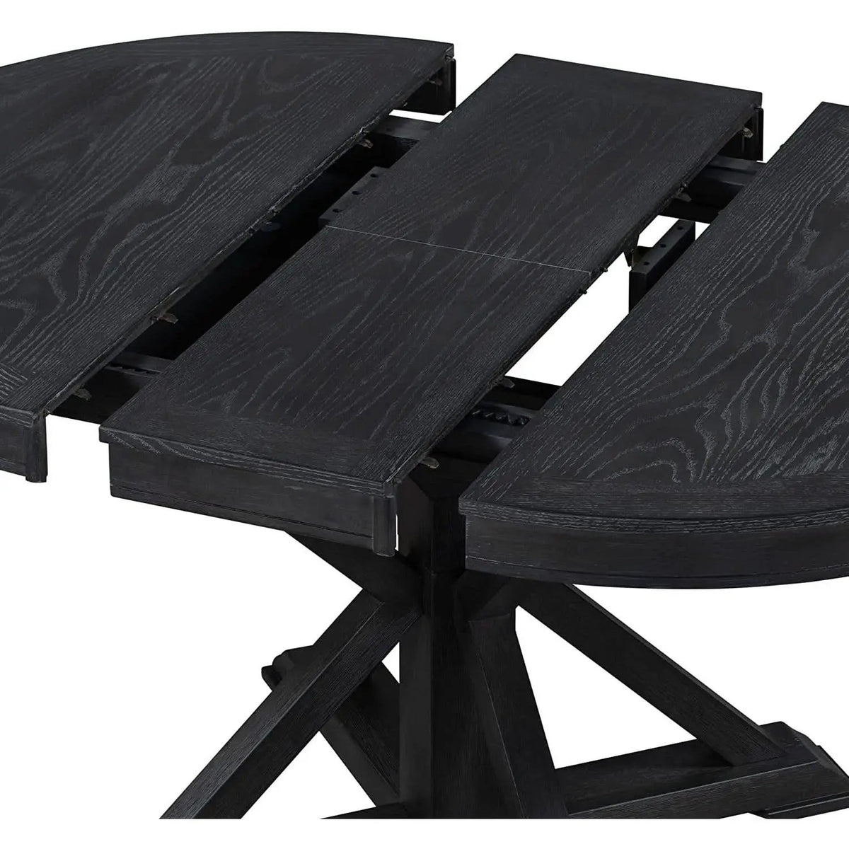 Extendable Round Dining Table Set 5 Piece Modern Farmhouse Style from PriceLows™