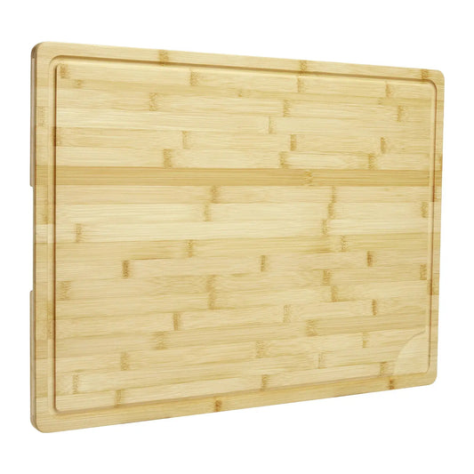 Extra Large Wooden Cutting Board 24x18 Inch, Thick Wooden Chopping Block with Deep | Bamboo | Home Use | Home