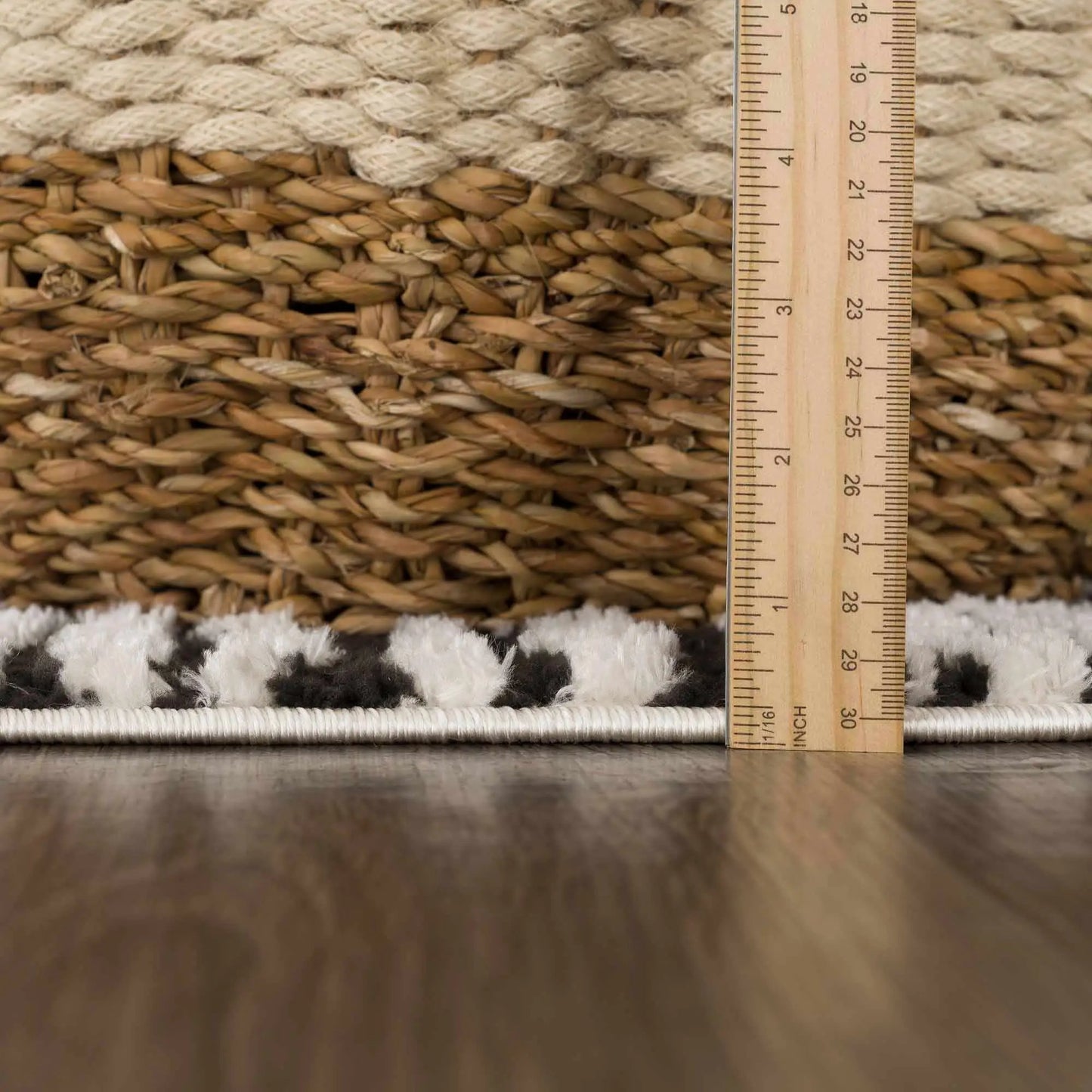 Leryn Black & White Checkered Area Rug from PriceLows™