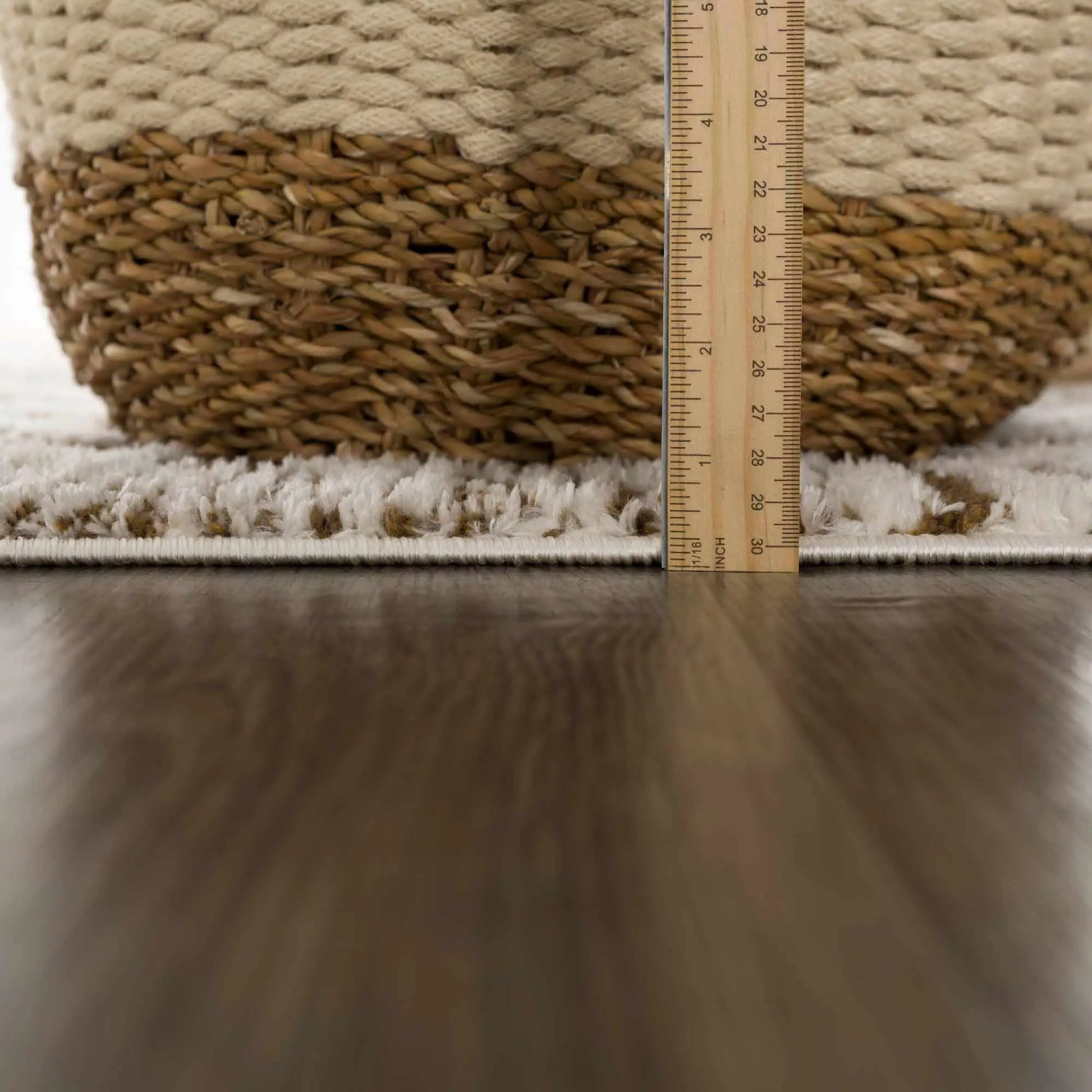 Leryn Brown & White Checkered Area Rug from PriceLows™