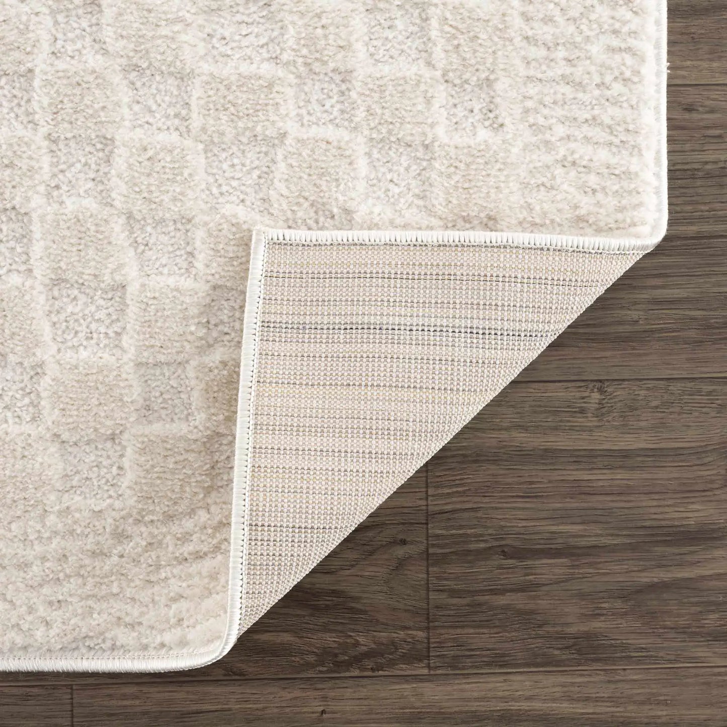 Leryn Ivory Checkered Area Rug from PriceLows™