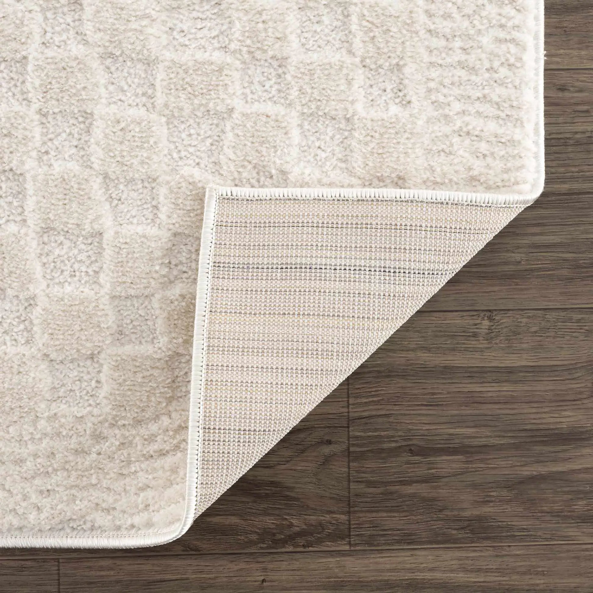 Leryn Ivory Checkered Area Rug from PriceLows™