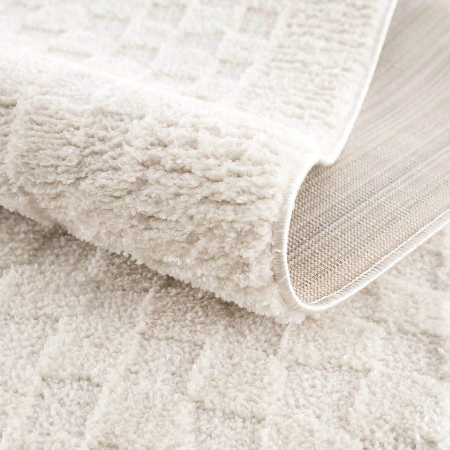 Leryn Ivory Checkered Area Rug from PriceLows™
