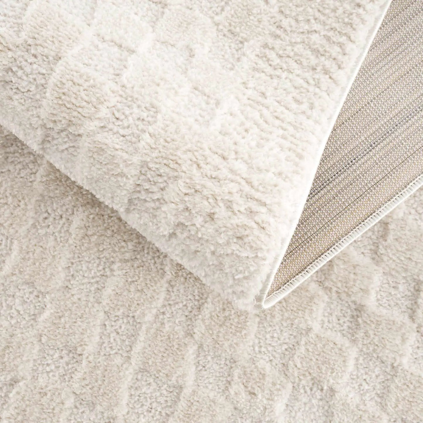 Leryn Ivory Checkered Area Rug from PriceLows™