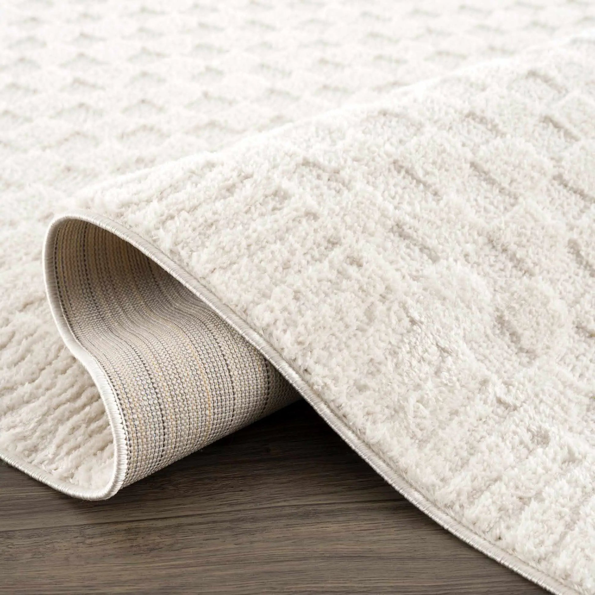 Leryn Ivory Checkered Area Rug from PriceLows™