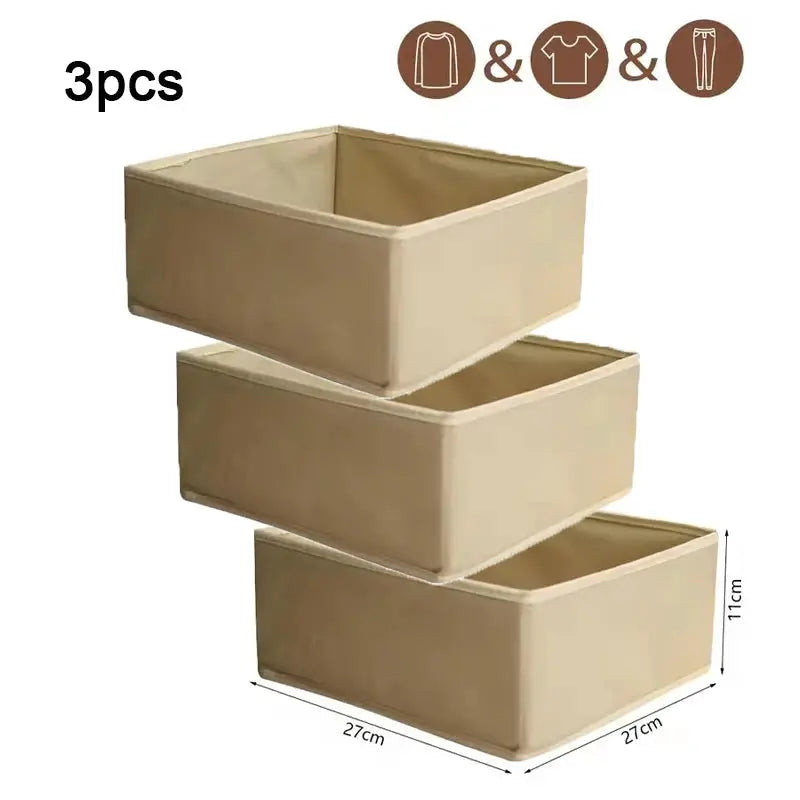 Fabric Drawer Organizers | 3 Piece Set | PriceLows™