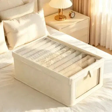 Fabric Organizer Box | Beige Non Woven | PriceLows™