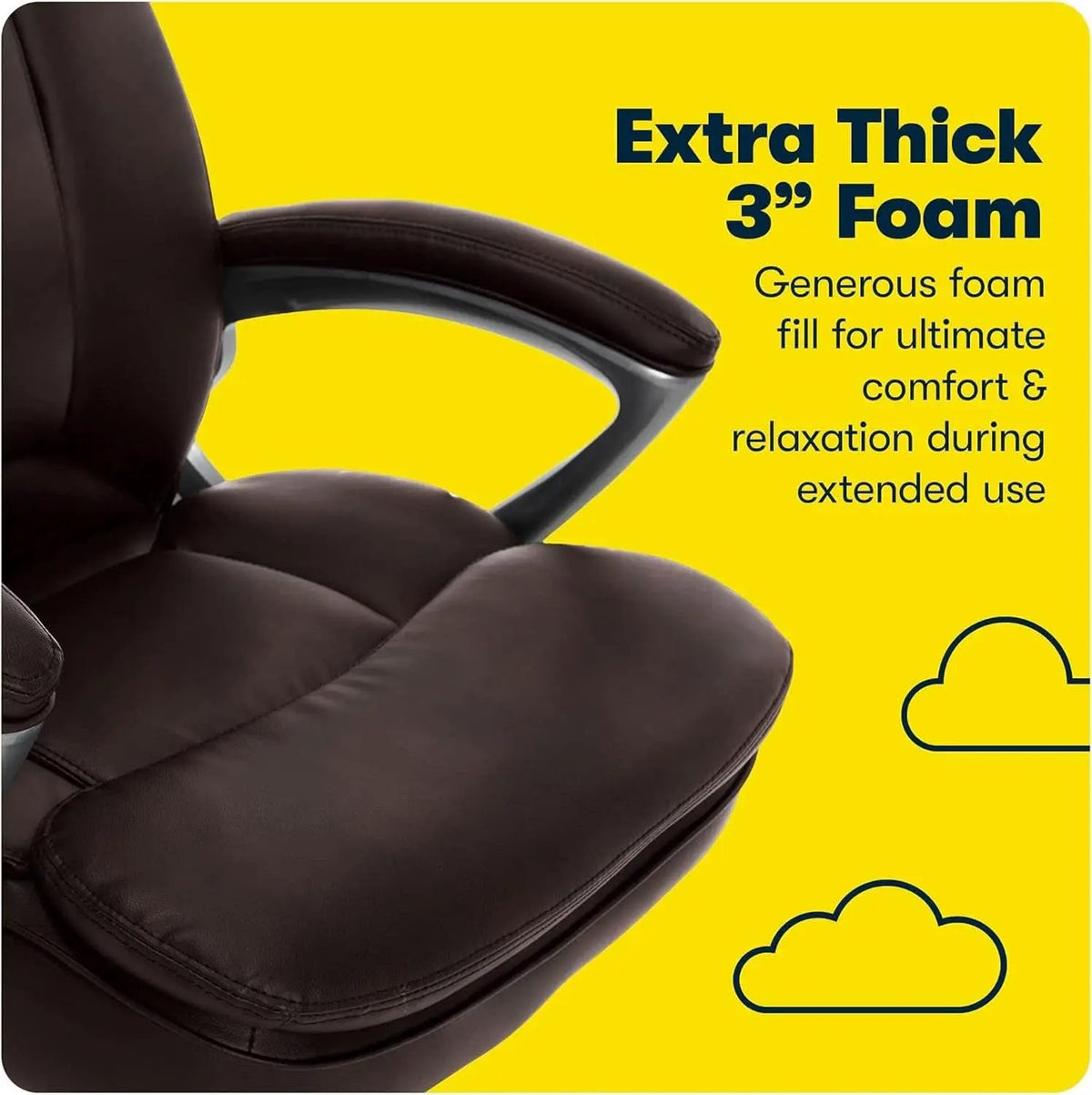 Fairbanks Big And Tall High Back Executive Office Chair With Layered Pillows from PriceLows™