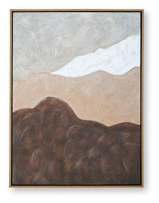 Fanthorne Wall Art | 36 x 1.63 x 48 in | Home Furniture | Tan / Brown / White