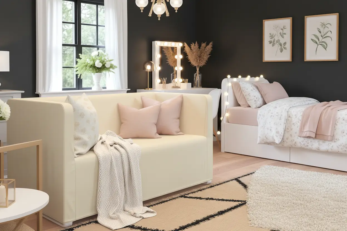 Farmhouse Beige European Linen Slipcover – Compatible with IKEA Knopparp Sofa (2-Seater or 3-Seater) from PriceLows™