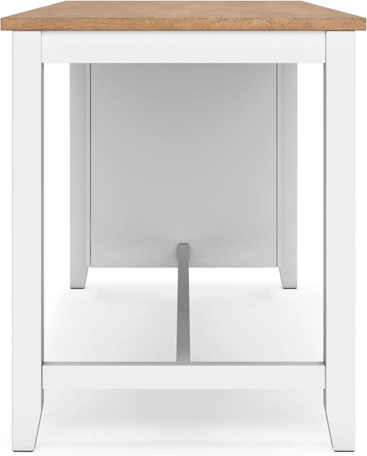 Farmhouse Counter Height Dining Table 3 Shelves Light Brown from PriceLows™
