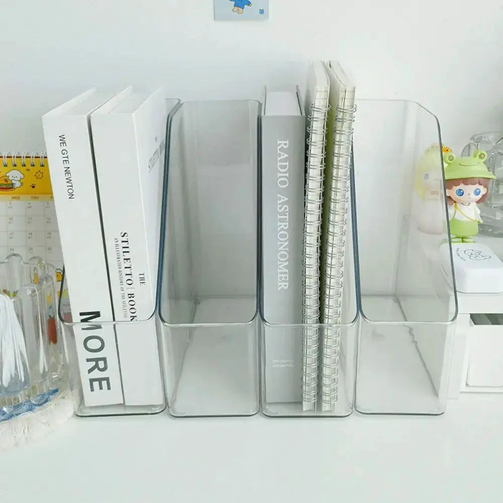 File Folder Holder | Transparent PET | Vertical File Organizer | 22.2 X 22.2 X 8 CM from PriceLows™