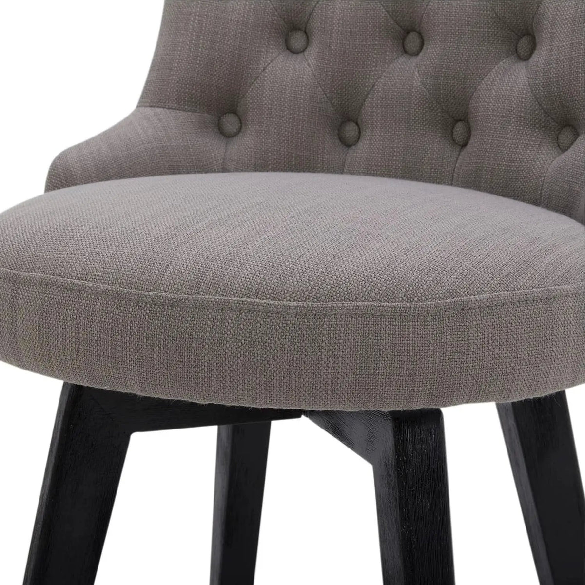 Flint Grey Upholstered Swivel Bar Stool 26 Inch Set Of 2 from PriceLows™