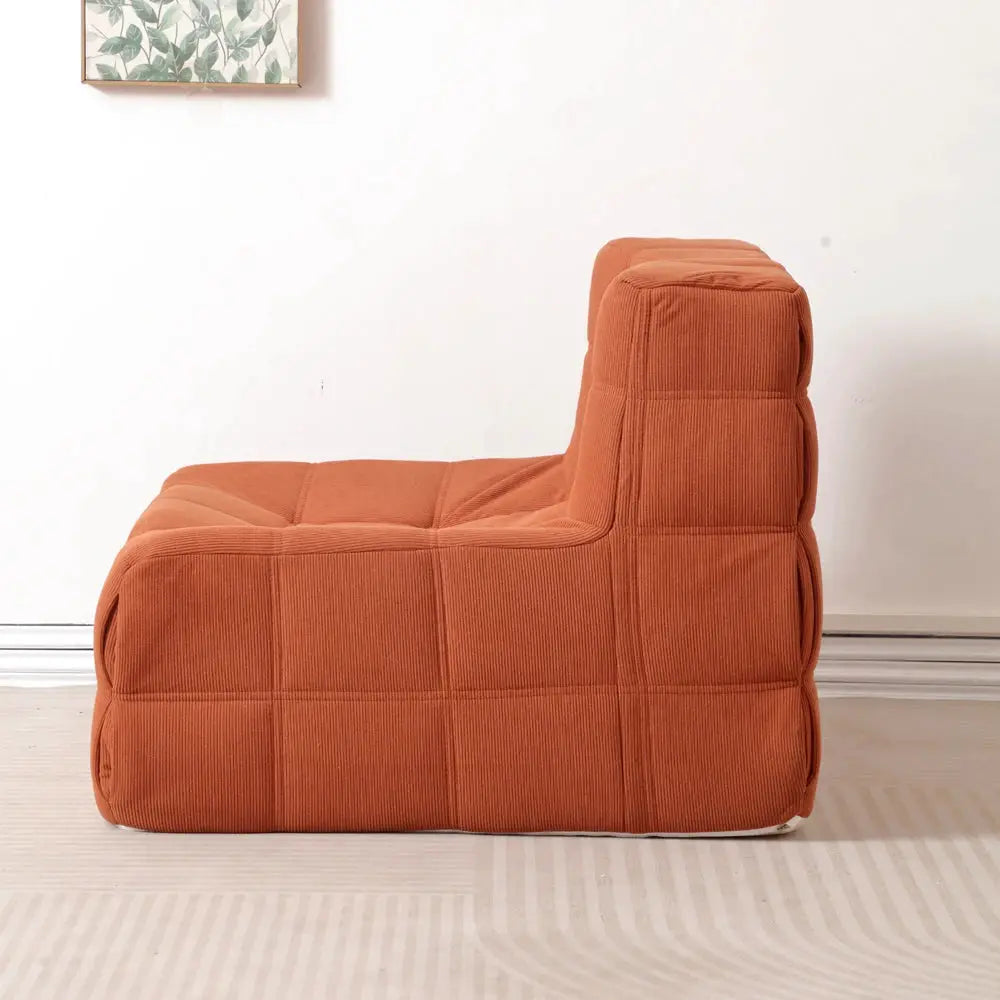 Floor Chair | Plush Corduroy Fabric | Tufted Modular | Single Size from PriceLows™