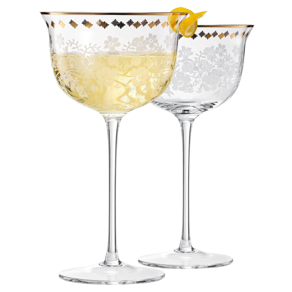 Trevi Champagne Coupe Cocktail Glassware | 14 oz | Set of 2 | Entertaining