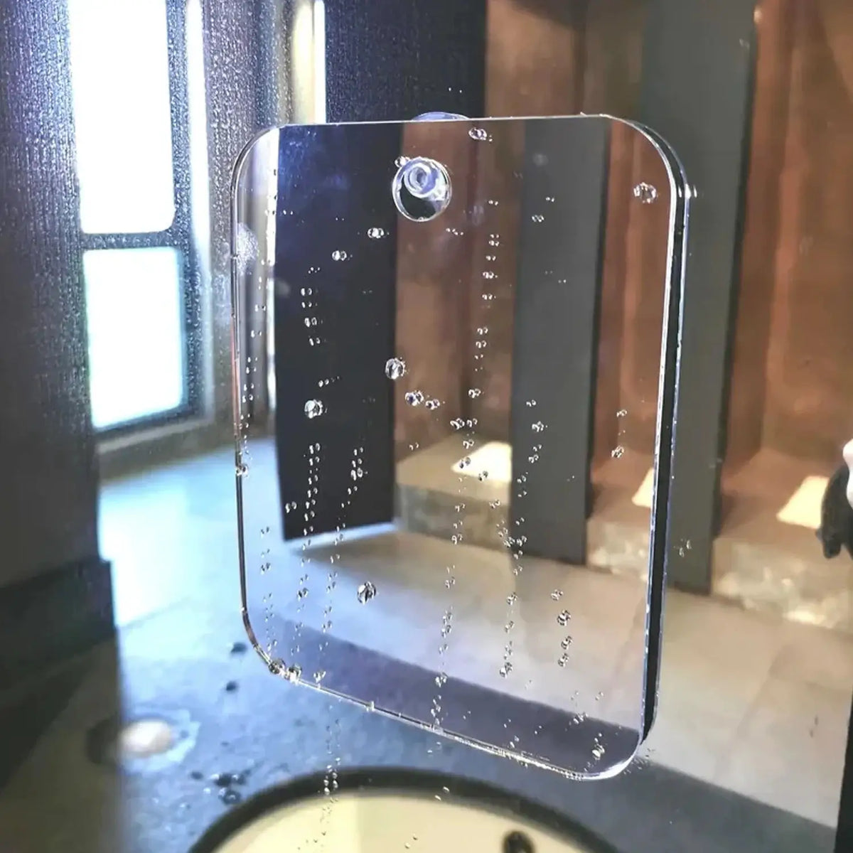 Acrylic Anti Fog Mirror Shower Shaving Fogless Mirror Washroom Unbreakable Portable Travel Shaving Bathroom Accessories Tools from PriceLows™