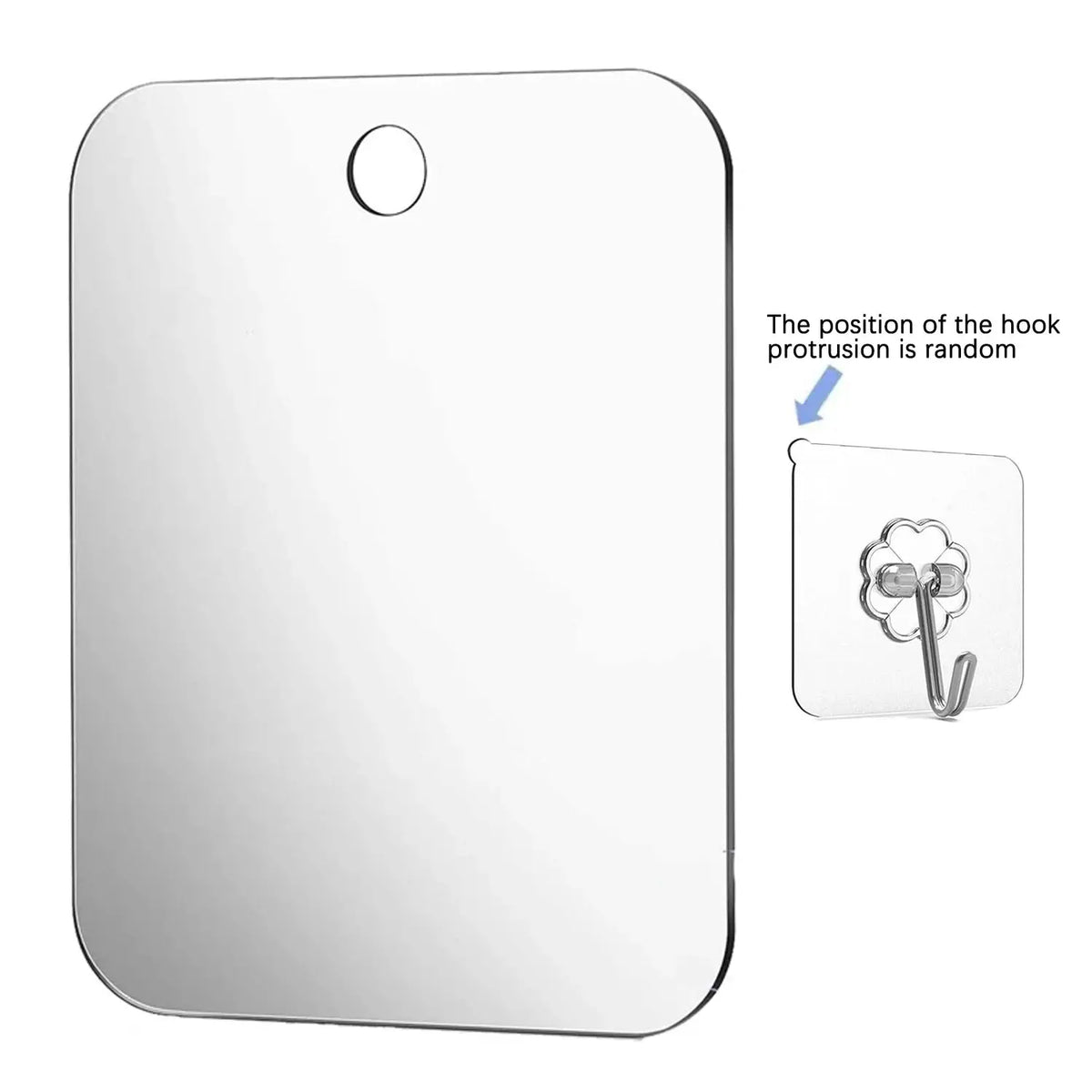 Acrylic Anti Fog Mirror Shower Shaving Fogless Mirror Washroom Unbreakable Portable Travel Shaving Bathroom Accessories Tools from PriceLows™
