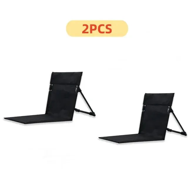 Outdoor Foldable Camping Chair Garden Park Single Lazy Reclining Chair Backrest Cushion Picnic Camping Folding Back Beach Chair from PriceLows™