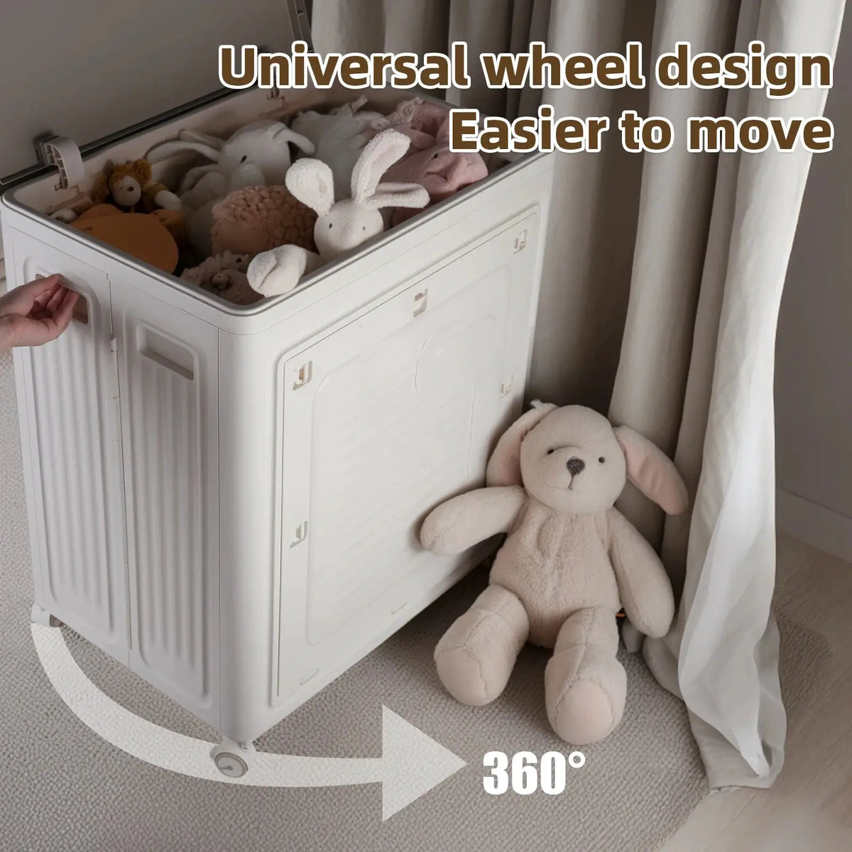Foldable Storage Box with Wheels – Large Capacity, Dustproof & Multi-Purpose Storage Cabinet, Household Organizer Items from PriceLows™