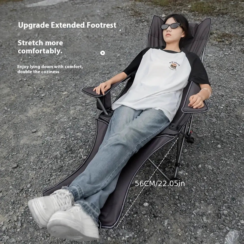 MOUNTAINHIKER 600D Oxford Cloth Folding Chair - Portable Outdoor Camping Chair and Beach Chair, 4 Adjustable Loungers from PriceLows™