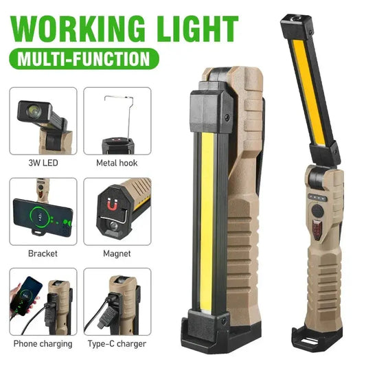 Folding LED Flashlight | Type C Rechargeable | PriceLows™