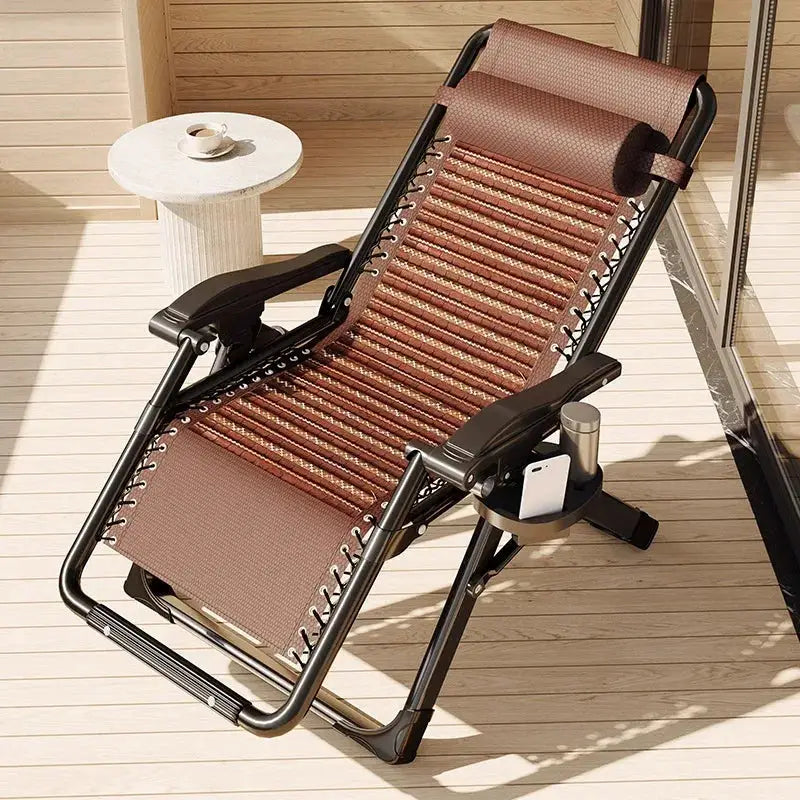 Lounge chair folding lunch break leisure chair elderly beach nap chair sofa lazy chair from PriceLows™