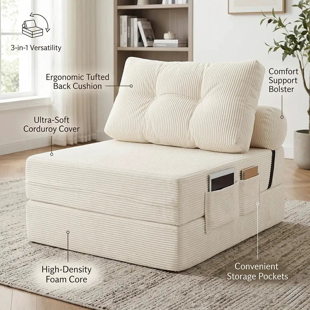 Folding Sofa Bed | High Resilience Foam | PriceLows™