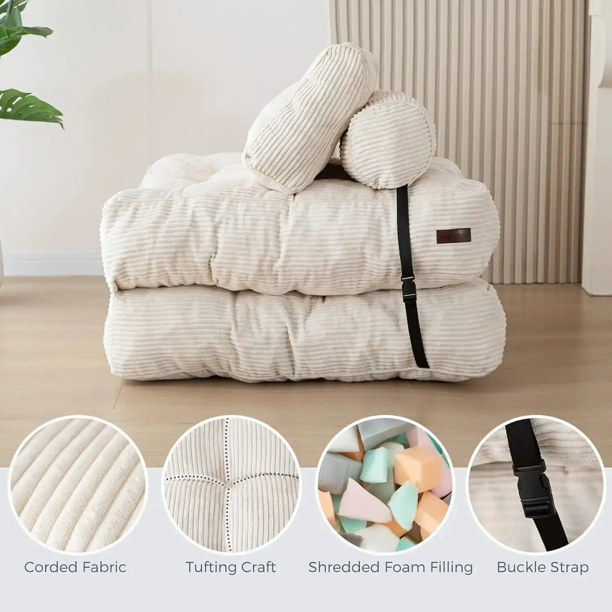 Folding Sofa Bed | Convertible Sleeper Chair | Foldable Mattress | Single Size from PriceLows™