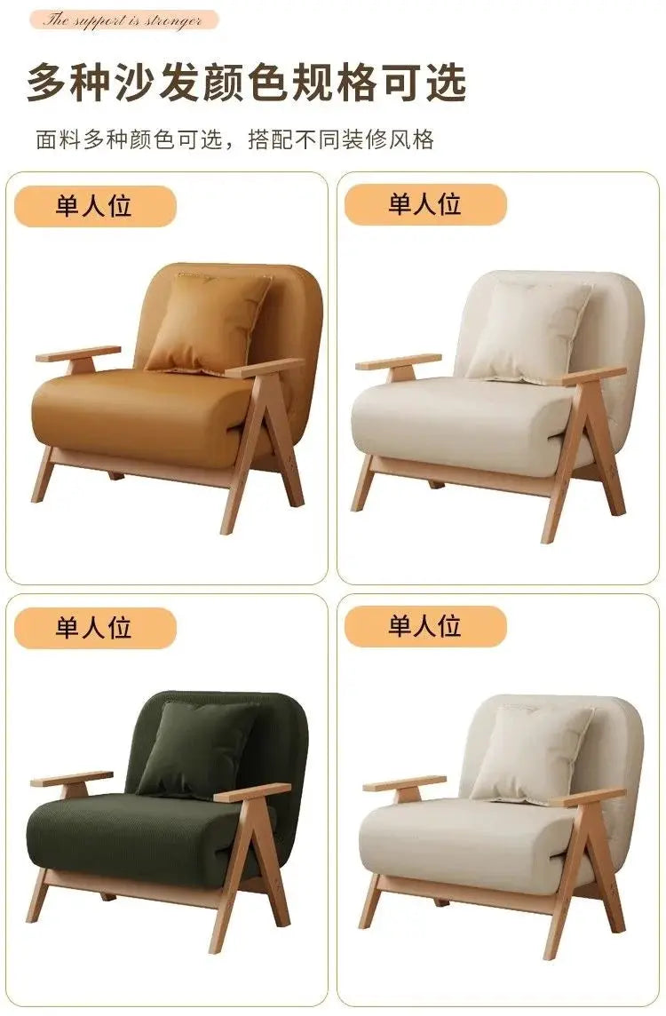 Folding Sofa Bed | Solid Wood Frame | PriceLows™