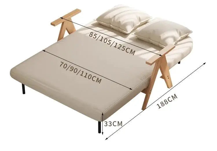 Folding Sofa Bed | Solid Wood Frame | PriceLows™
