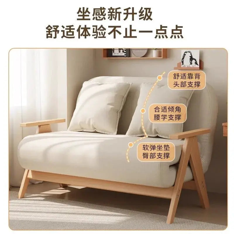 Folding Sofa Bed | Solid Wood Frame | PriceLows™