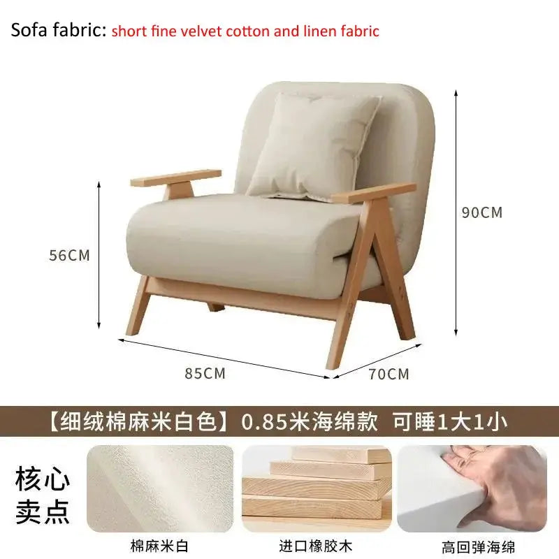 Folding Sofa Bed | Solid Wood Frame | PriceLows™