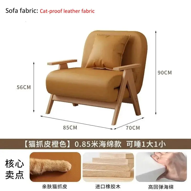 Folding Sofa Bed | Solid Wood Frame | PriceLows™