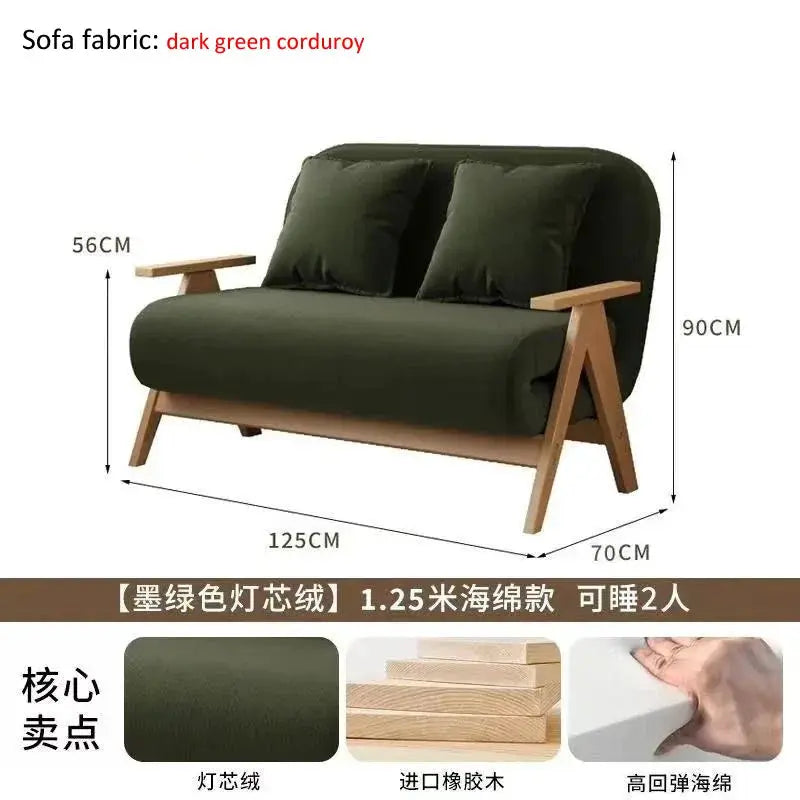 Folding Sofa Bed | Solid Wood Frame | PriceLows™