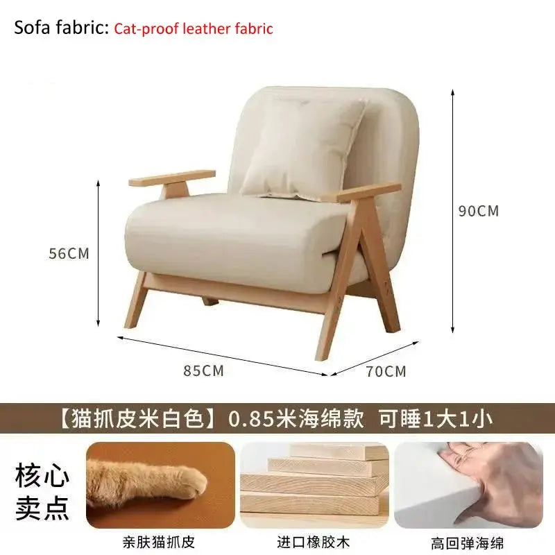 Folding Sofa Bed | Solid Wood Frame | PriceLows™