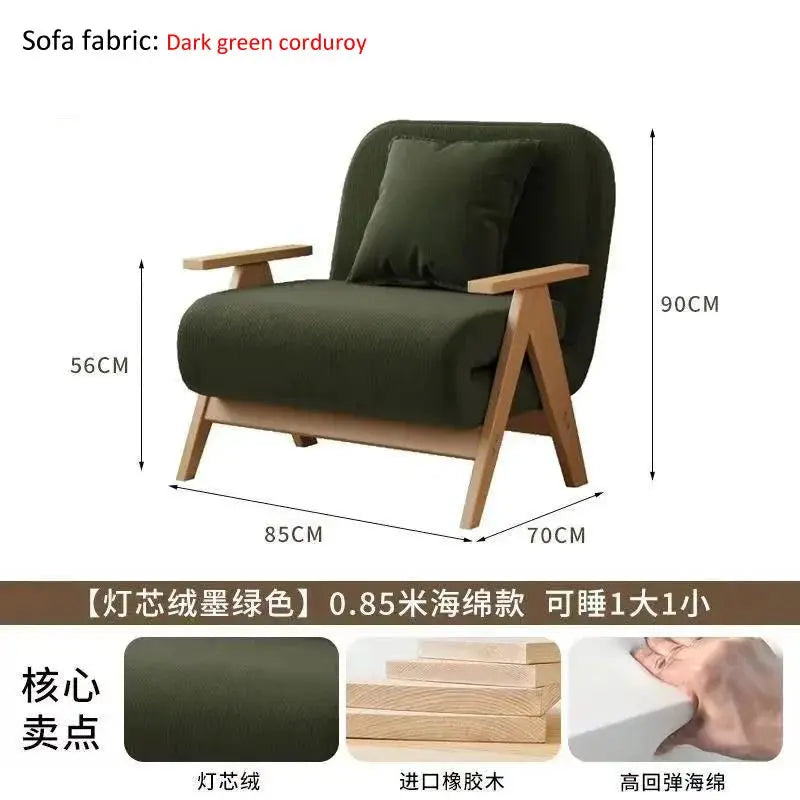 Folding Sofa Bed | Solid Wood Frame | PriceLows™