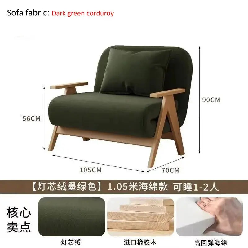 Folding Sofa Bed | Solid Wood Frame | PriceLows™