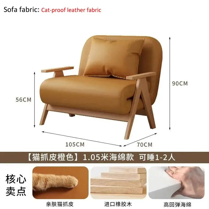 Folding Sofa Bed | Solid Wood Frame | PriceLows™