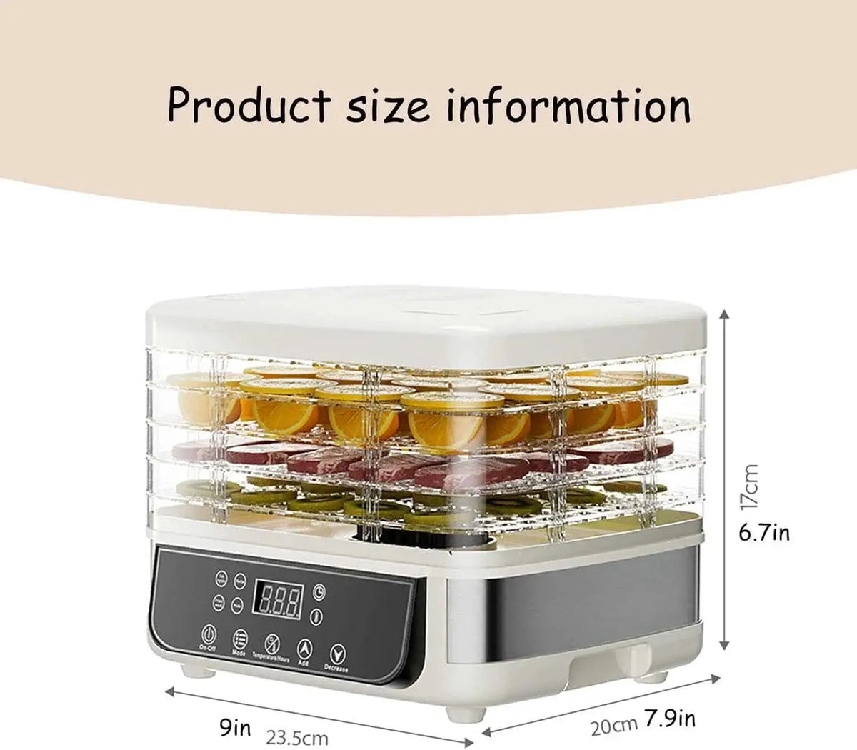 5-Layer Household Dry Fruit Machine Food Dryer Fruit Vegetable Snack Freeze-drying Machine Adjustable Temperature Touch Control from PriceLows™