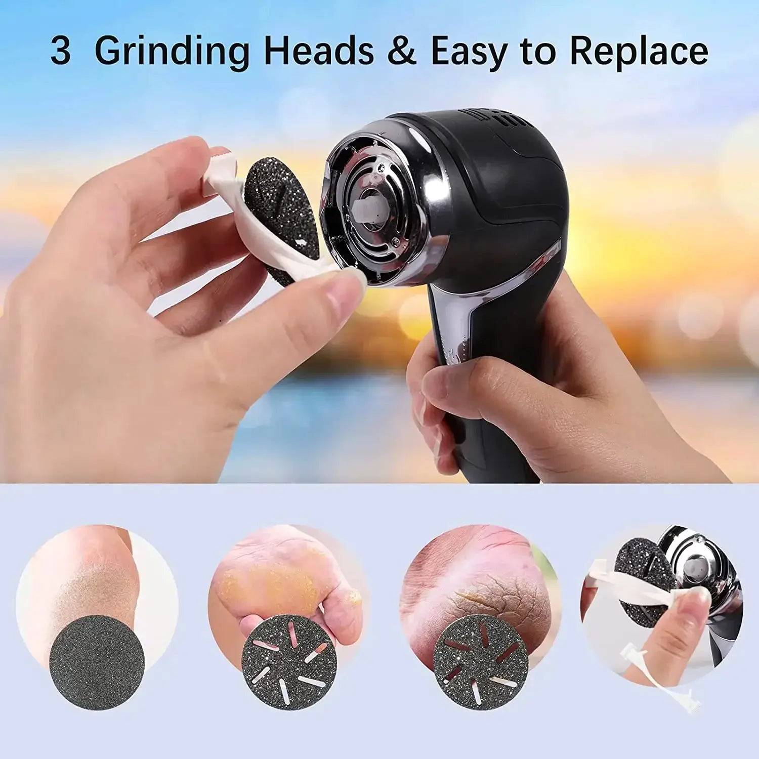 Foot Care Tool Heads | Coarse Rollers | PriceLows™