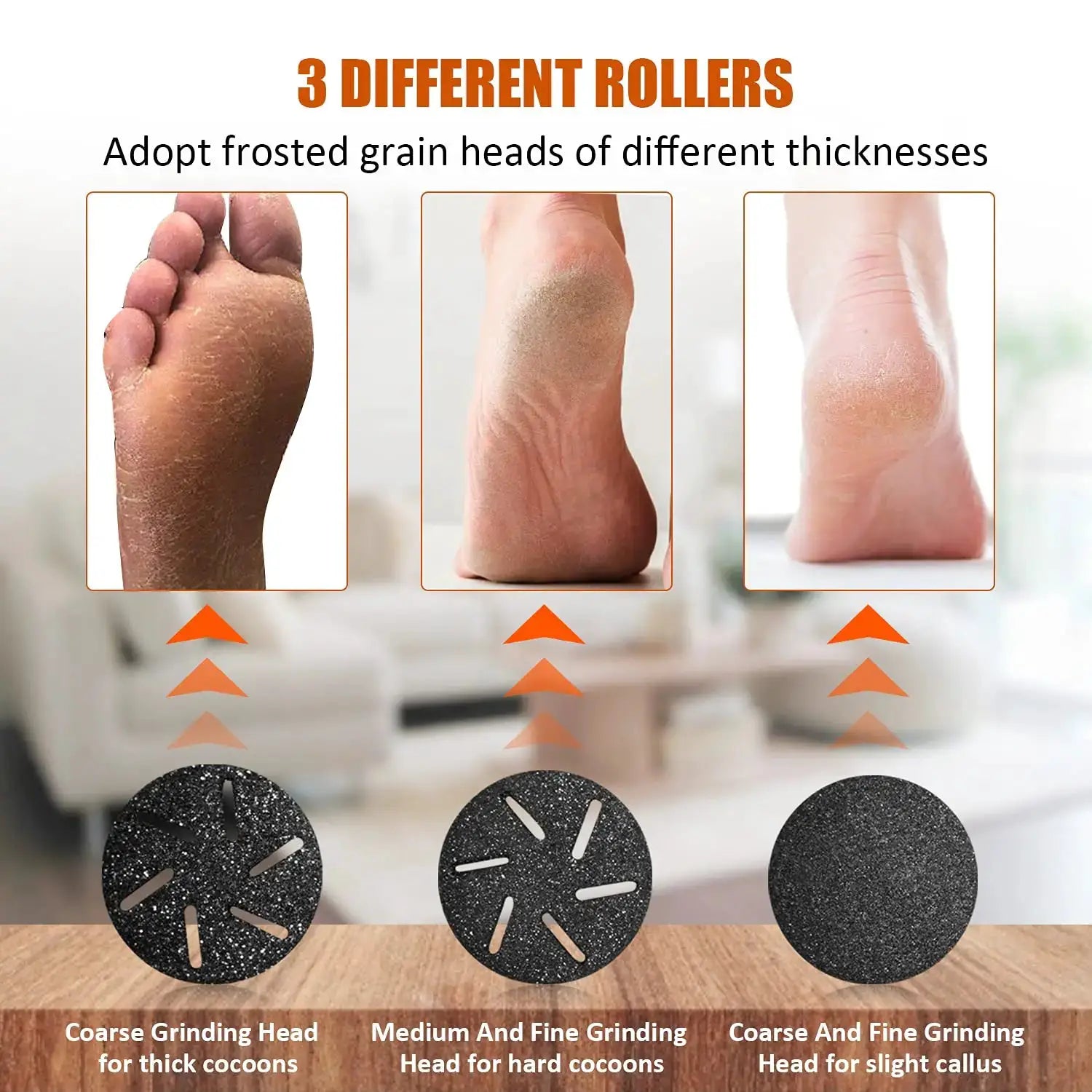 Foot Care Tool Heads | Coarse Rollers | PriceLows™