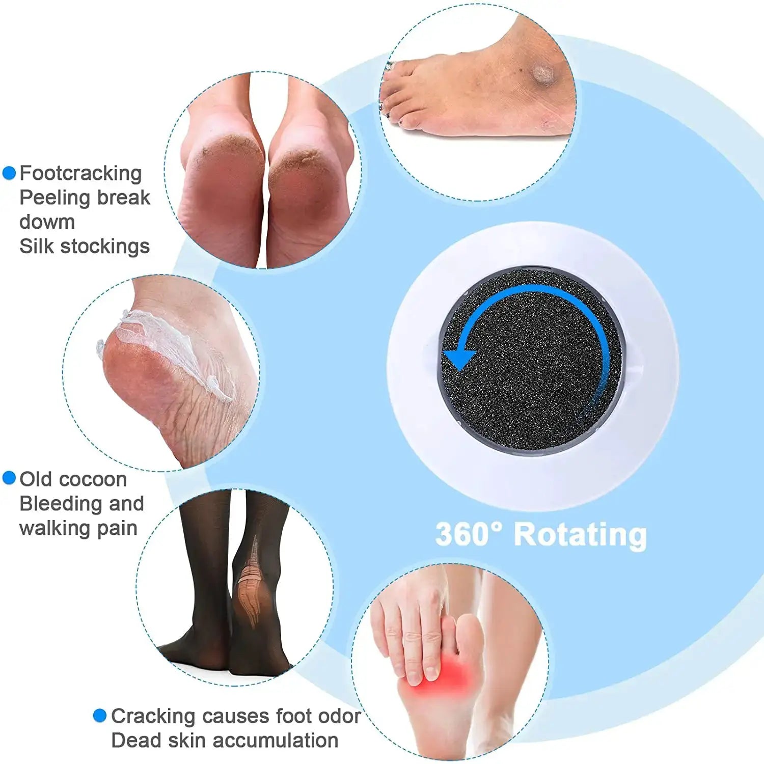 Foot File Removable Rollers | Coarse Pads | PriceLows™