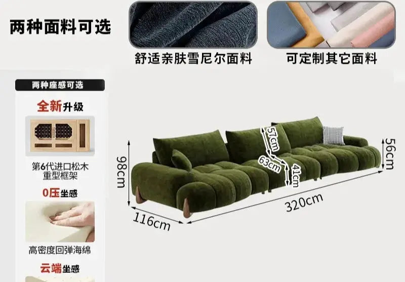 Sofa | Four-Seater | Retro Modern Scandinavian Style | Unavailable from PriceLows™