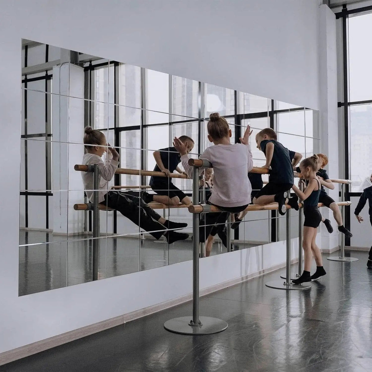 Frameless Wall Mounted Mirror Tiles 12X12 Inches Set Of 12 from PriceLows™