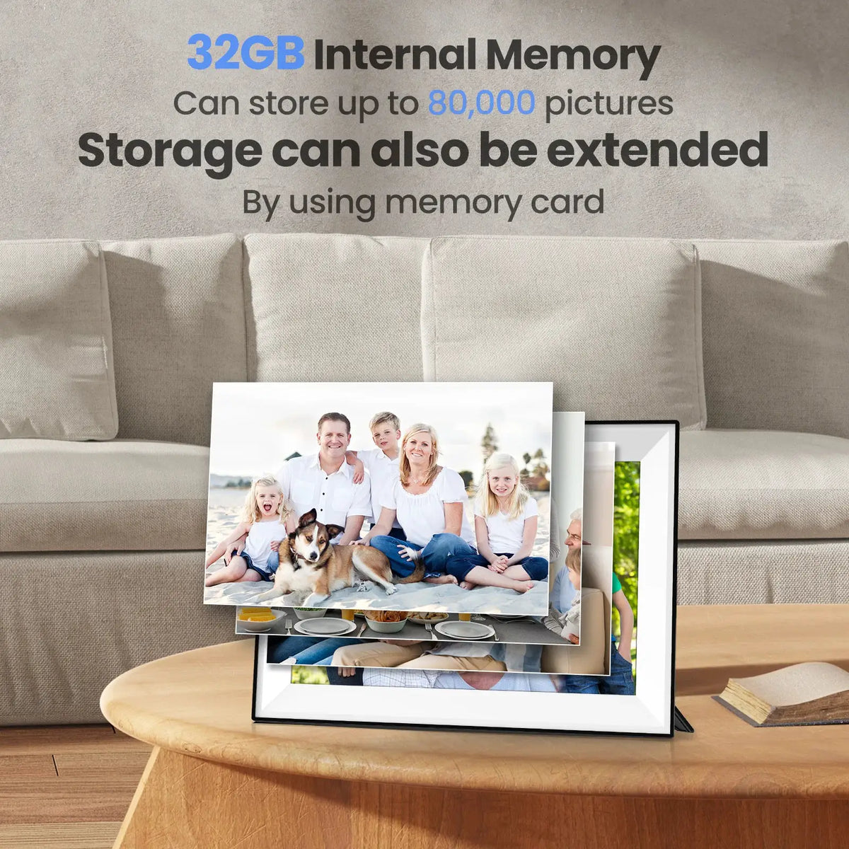 Frameo Digital Picture Frame | 10.1 Inch WiFi | 1280x800 HD IPS | 32GB from PriceLows™