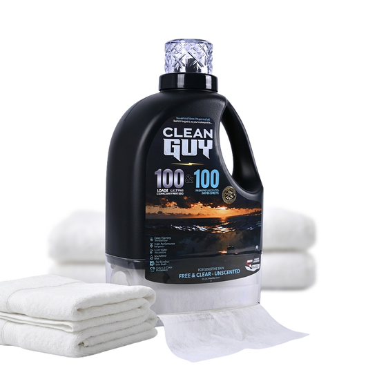 Heavy Duty Premium Laundry Detergent + Built-In Dryer Sheets (100 Loads) - FREE & CLEAR from PriceLows™