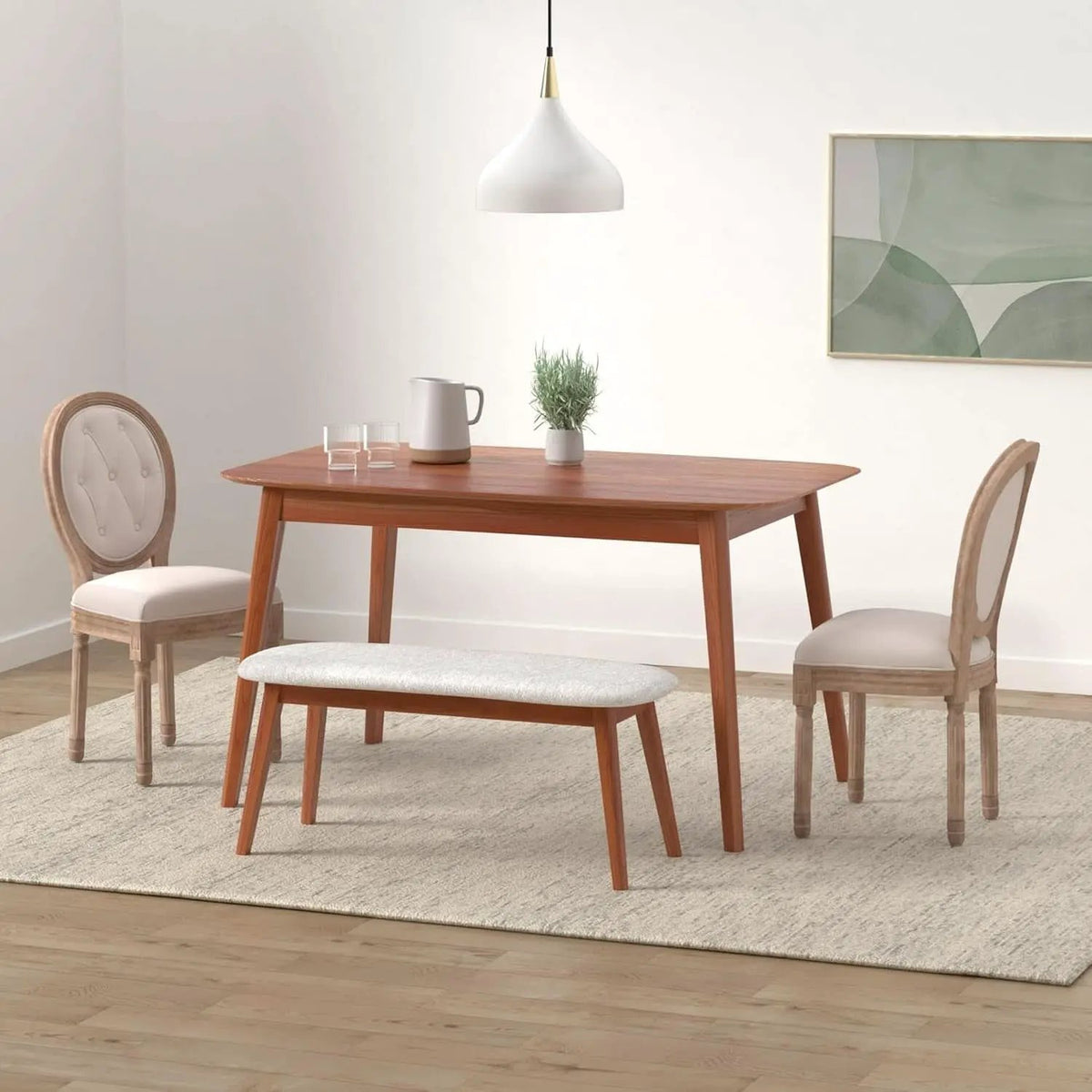 French Country Dining Chairs Set Of 4 Louis Style With Curved Backrest from PriceLows™