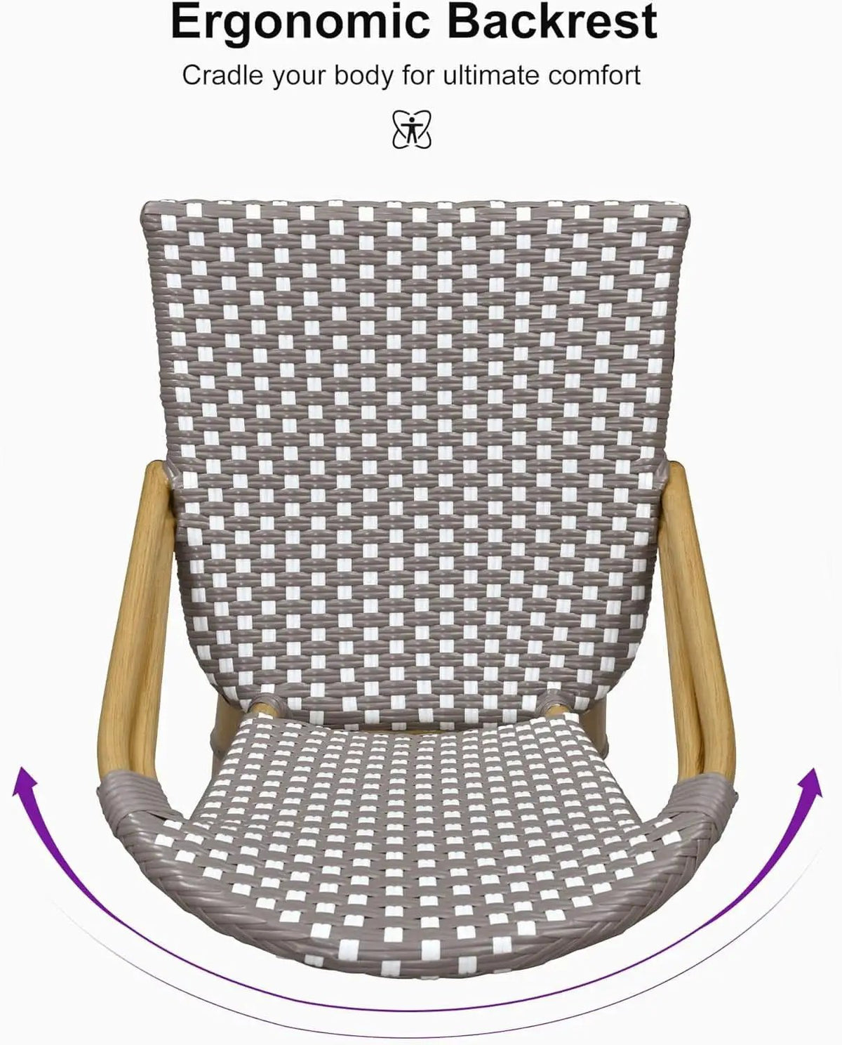 French Style Rattan Bar Stools Set for Outdoor Spaces from PriceLows™